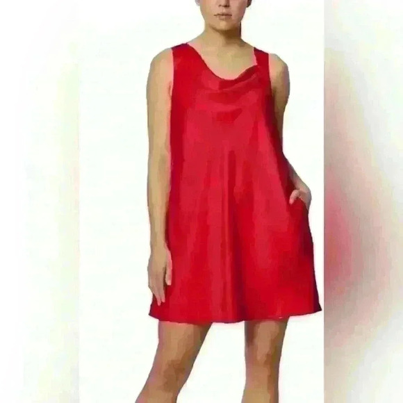 NWT LAUNDRY BY SHELLI SEGAL Women's Asymmetrical Cowl Neck Mini Dress Size 10 - Picture 1 of 6